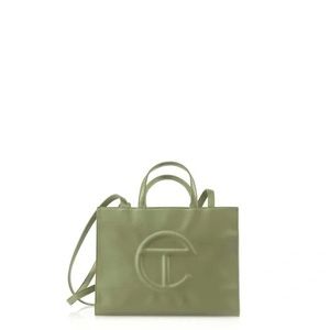 NWT Telfar medium shopping bag in Drab. Sold out online!